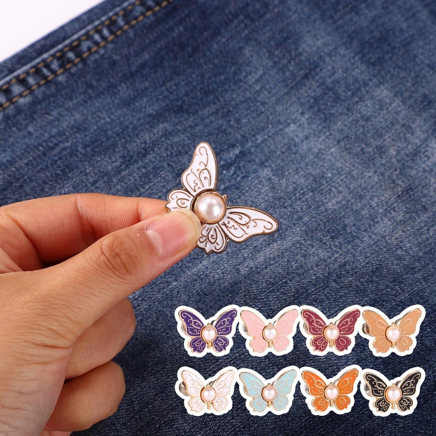 đĽ8Pcs Butterfly Pants Waist Tightener