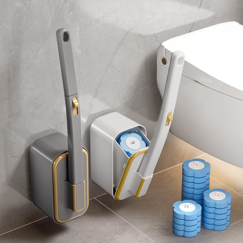 đ˝ Wall-Mounted Disposable Toilet Brush Set â Clean Smarter, Not Harder