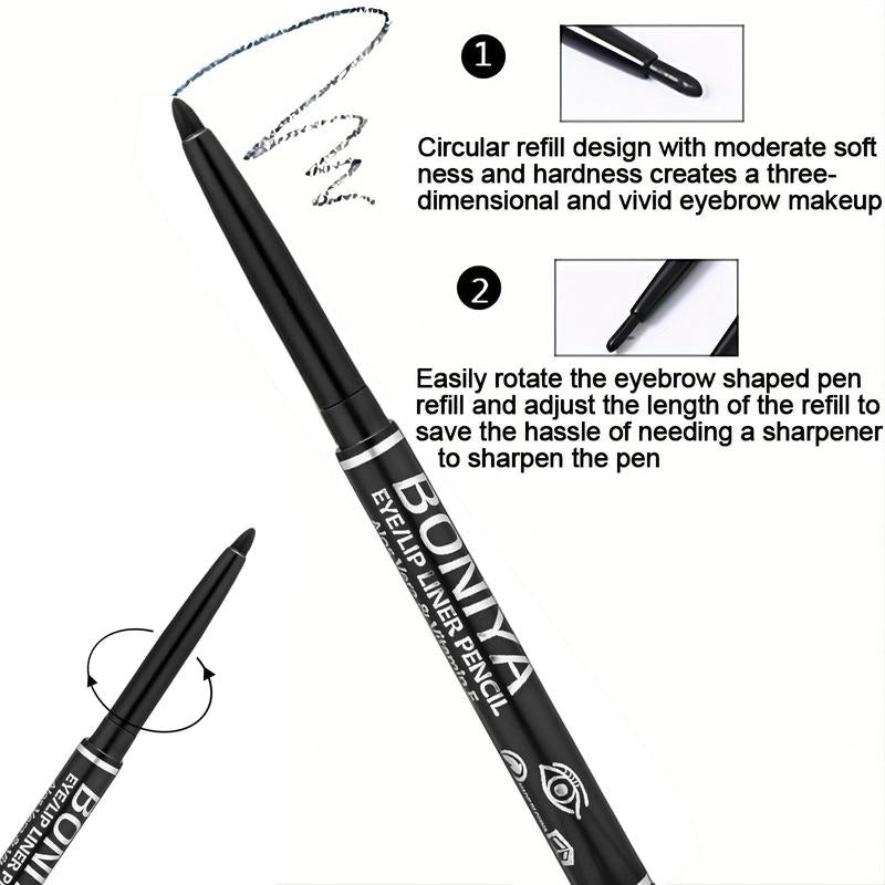 3pcs / Eyeliner Pencils, Waterproof, Sweatproof, Smudge-Proof, Easy Twist-Up, Long-Lasting, Smooth Application, Longwear Eye Liner