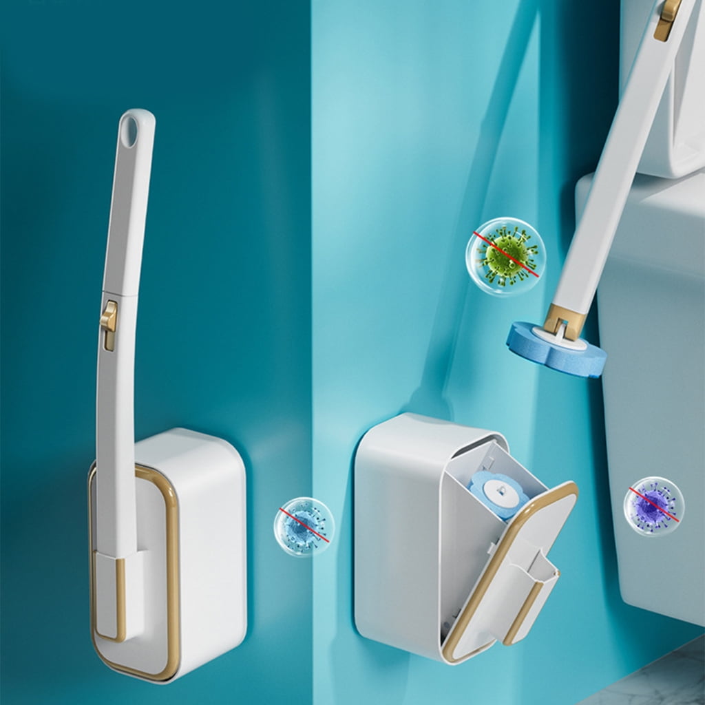 🚽 Wall-Mounted Disposable Toilet Brush Set – Clean Smarter, Not Harder