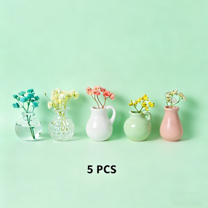🌸 Tiny Ceramic Plant Magnets – Brighten Your Fridge