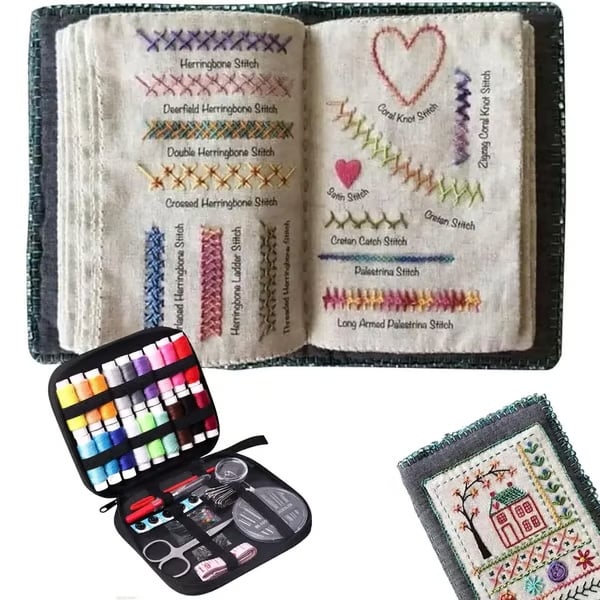 🌈Embroidery Stitch Book(Beginner-Friendly)