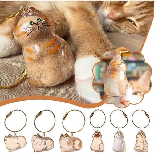 Cat Memorial Keychain Set
