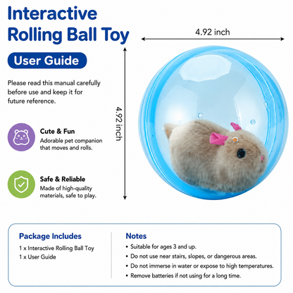 Self-Rolling Interactive Cat Ball
