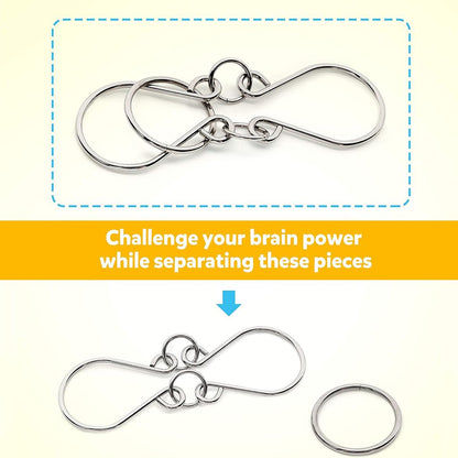 24-Piece Metal Brain Puzzle Set