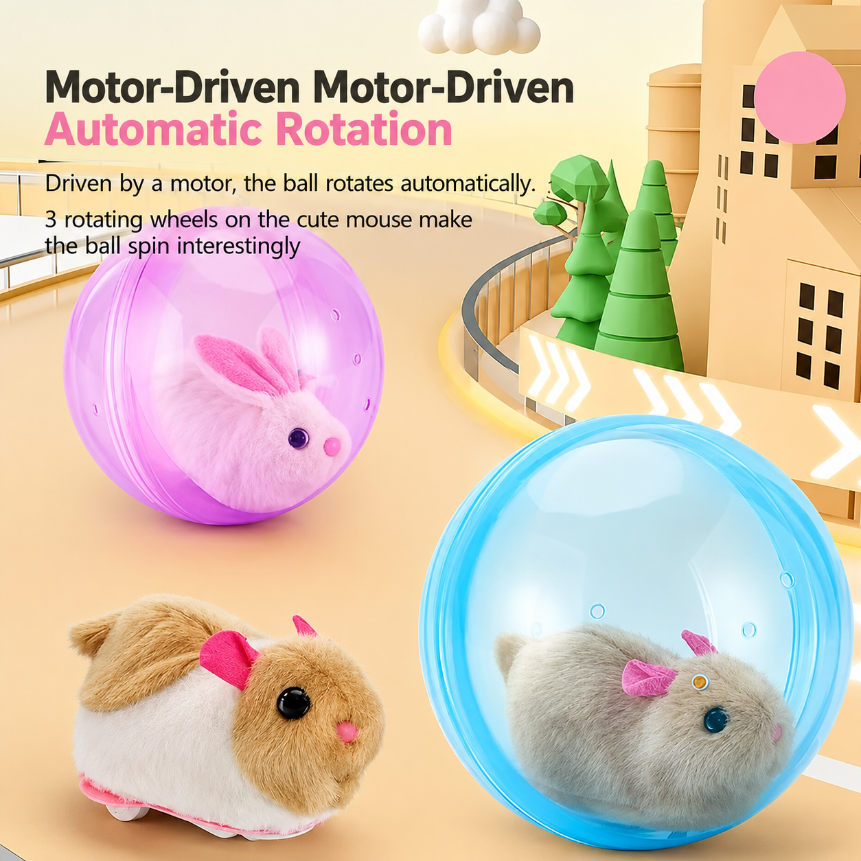 Self-Rolling Interactive Cat Ball