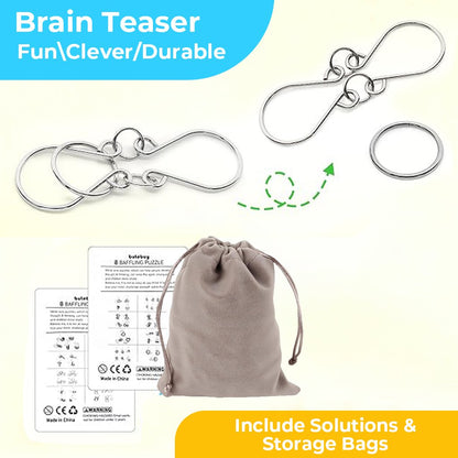 24-Piece Metal Brain Puzzle Set