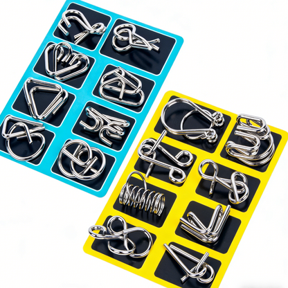24-Piece Metal Brain Puzzle Set