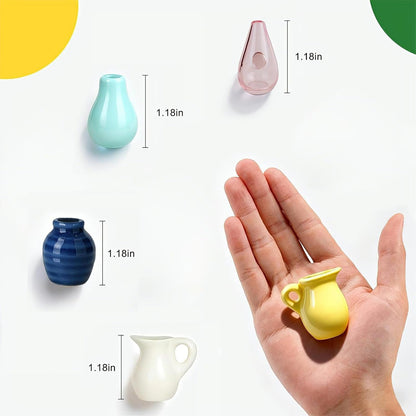 🌸 Tiny Ceramic Plant Magnets – Brighten Your Fridge