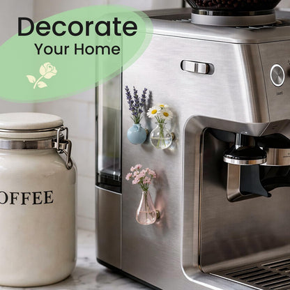 🌸 Tiny Ceramic Plant Magnets – Brighten Your Fridge