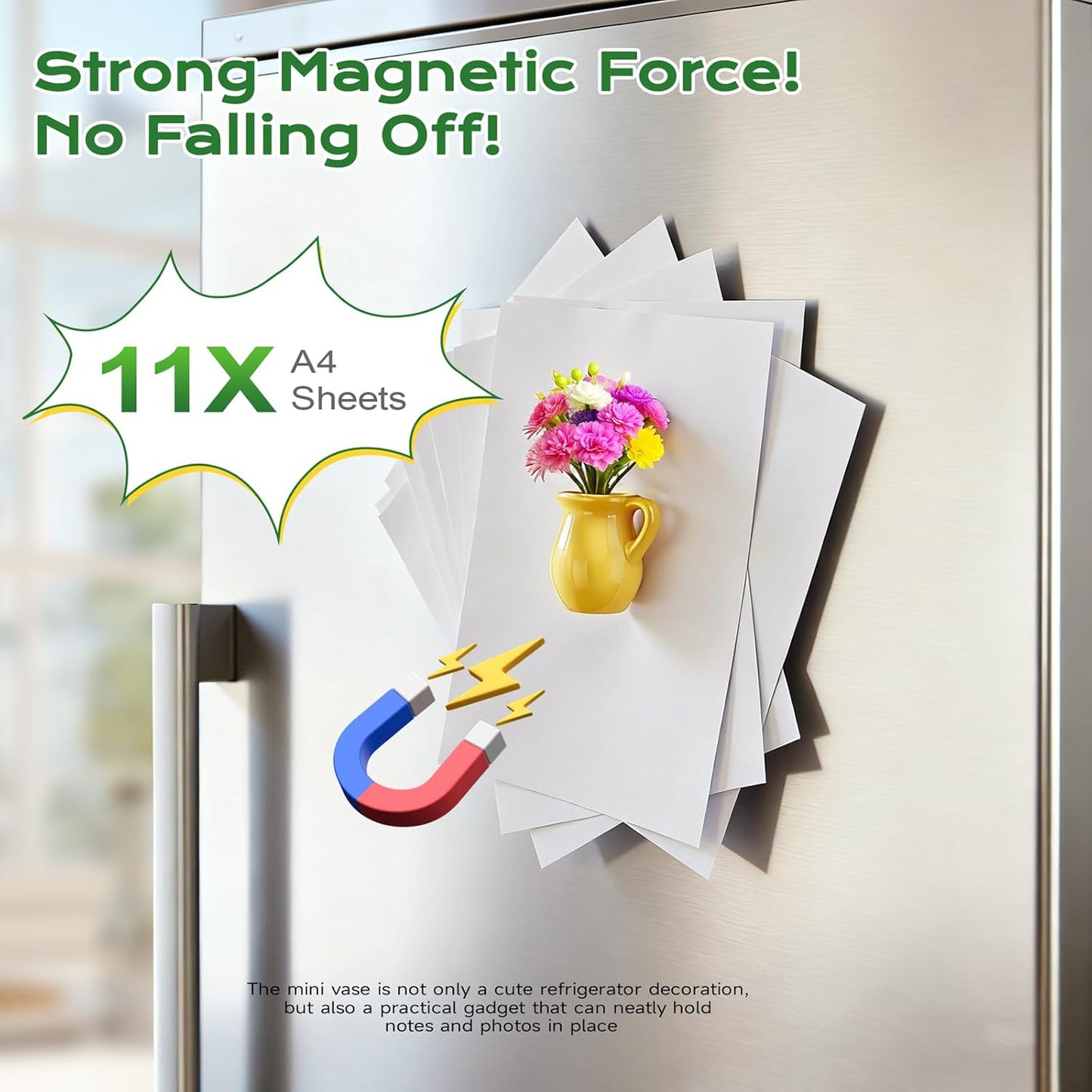 🌸 Tiny Ceramic Plant Magnets – Brighten Your Fridge