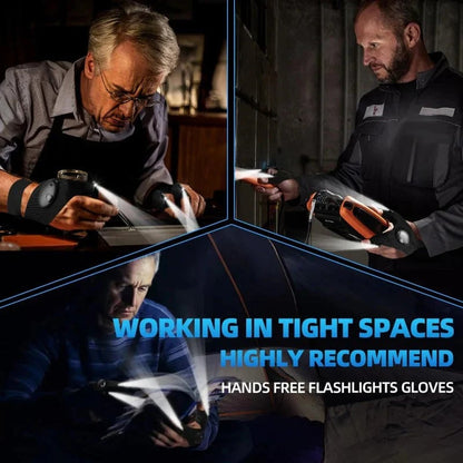 🔥🔥Hands-Free LED Half Finger Gloves