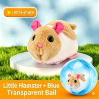 Blue Ball +Brown-white hamster