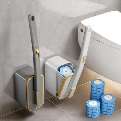 🚽 Wall-Mounted Disposable Toilet Brush Set – Clean Smarter, Not Harder