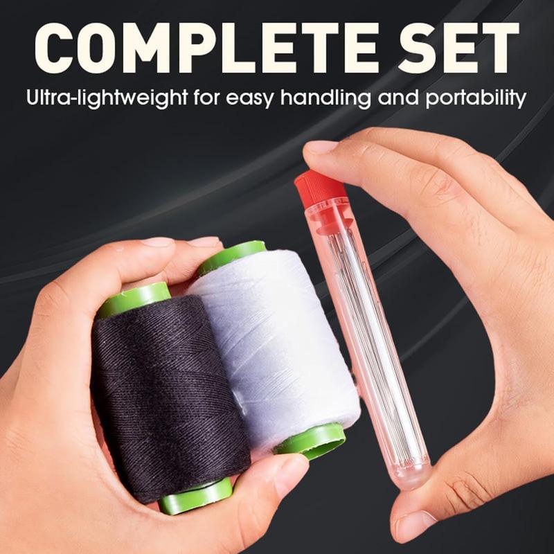 🧵34PCS Big Eye Steel Needles Set ✨Long & Thin Handmade Quilting & Sewing Needles Kit for DIY Sewing Projects