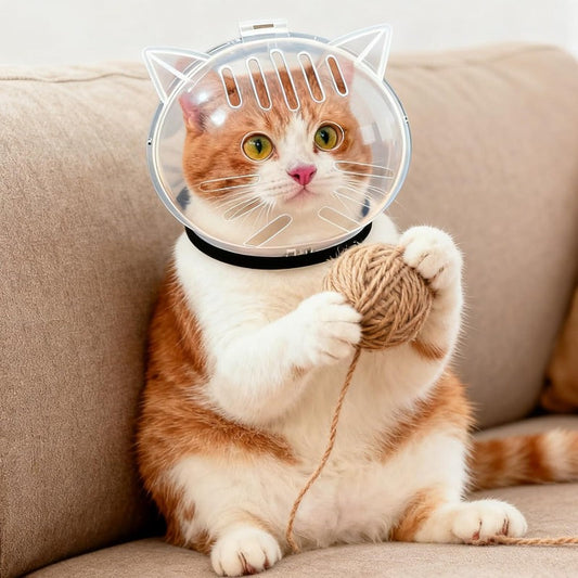Cat Safety Grooming Helmet