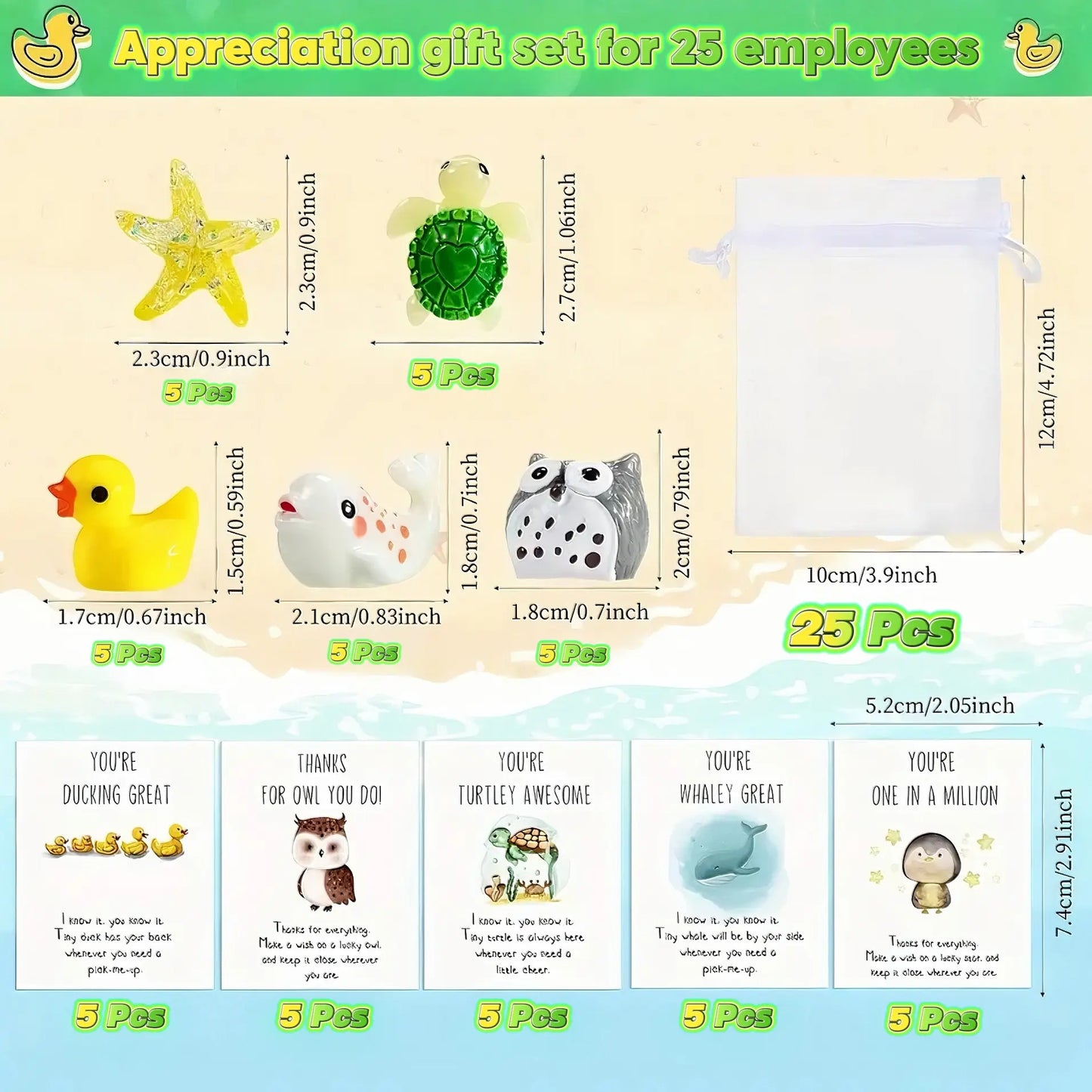 Employee Appreciation Gifts Bulk - Fun Animal Puns