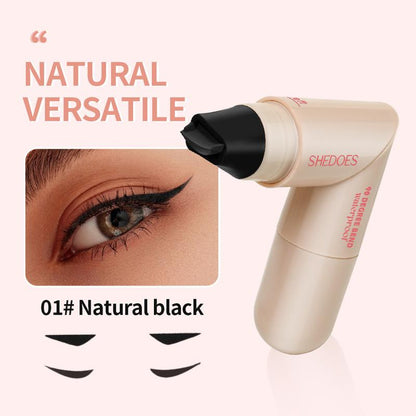 2-in-1 Rotating Eyeliner Stamp and Eyebrow Stamp - Dual-Head Design with Wing Stamp, Quick-Drying, Long-Lasting, Smudge-Proof, Easily Create Cat Eye Makeup, Sharp Wing Eyeliner and All-Day Long-Lasting Makeup