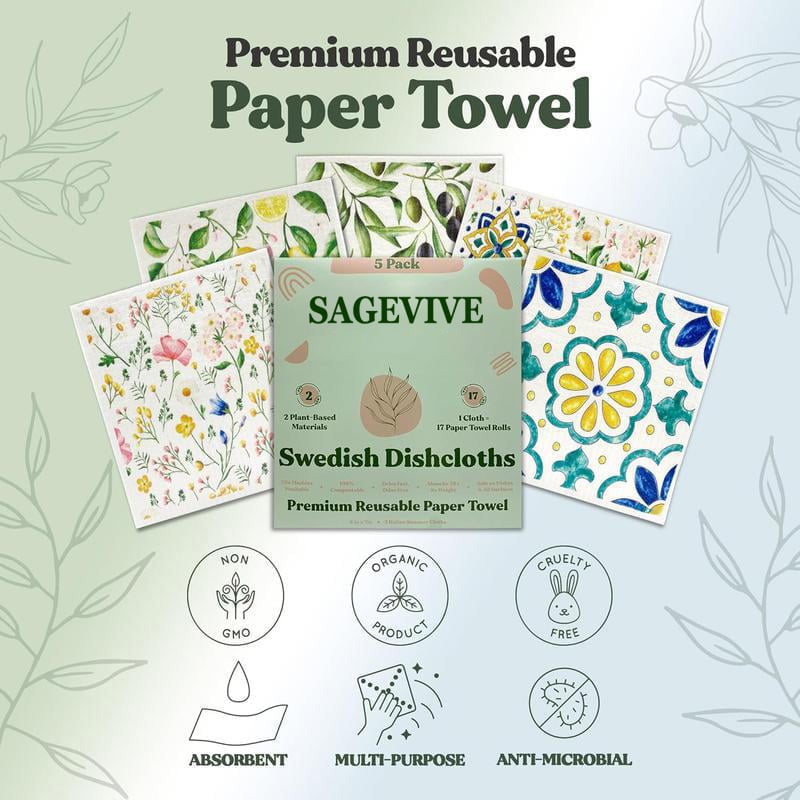 Dishcloths for Kitchen & Cleaning | 5 Pack