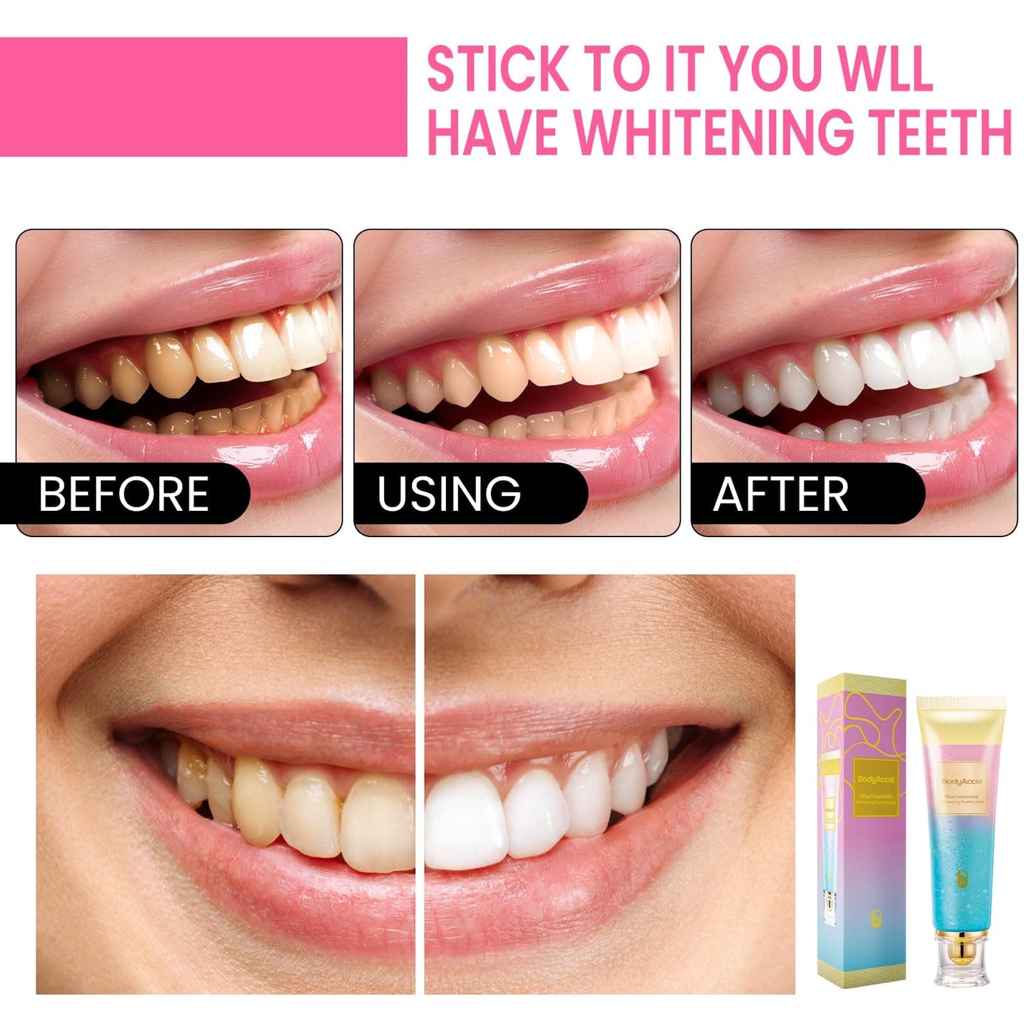 Eptchn Triple Fluoride-Free Whitening Niacinamide Toothpaste