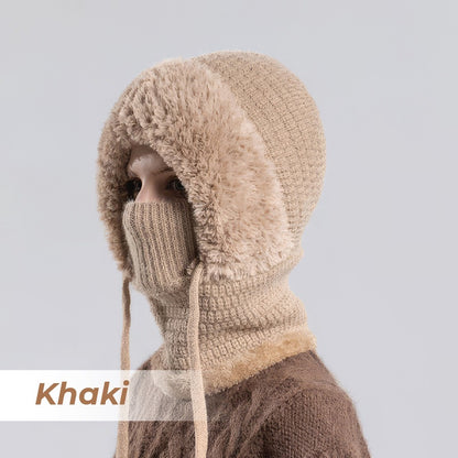 Women’s 3-in-1 Thermal Knit Winter Hood (Hat + Scarf + Face Cover)