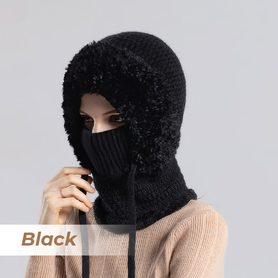Women’s 3-in-1 Thermal Knit Winter Hood (Hat + Scarf + Face Cover)