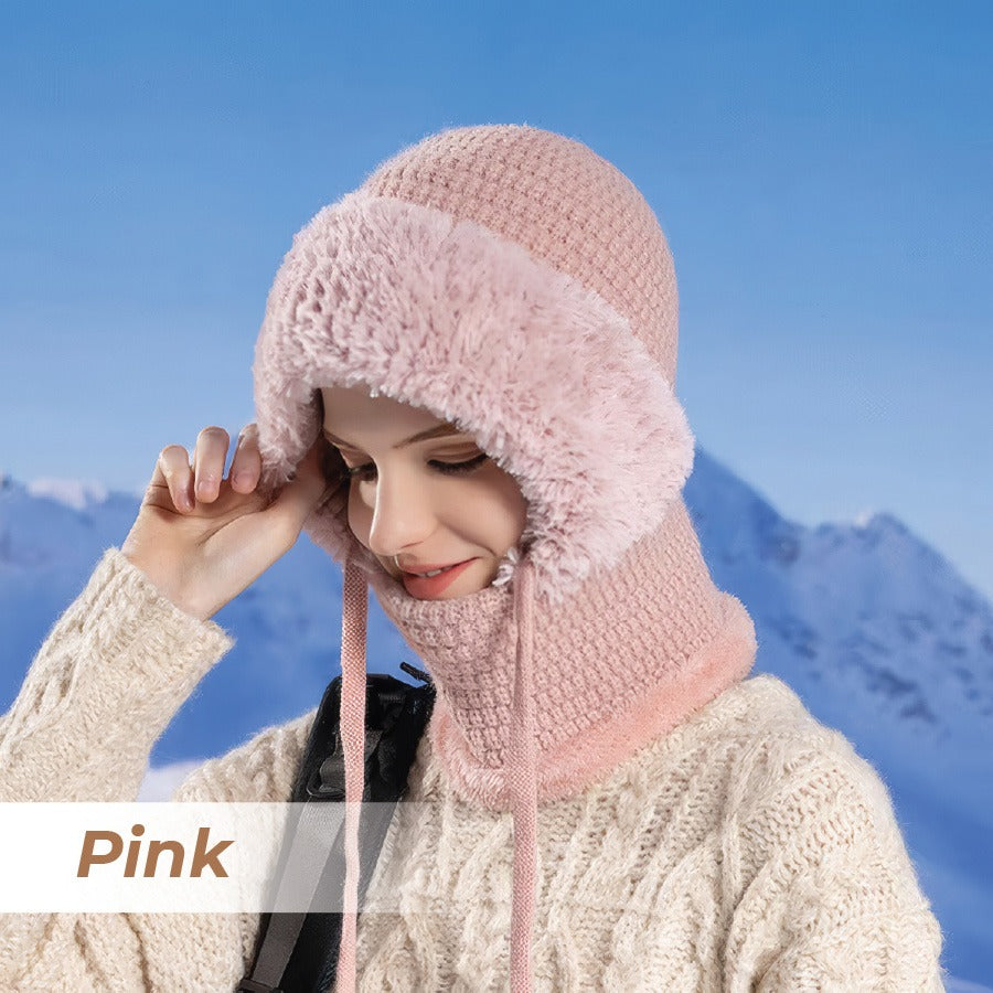 Women’s 3-in-1 Thermal Knit Winter Hood (Hat + Scarf + Face Cover)