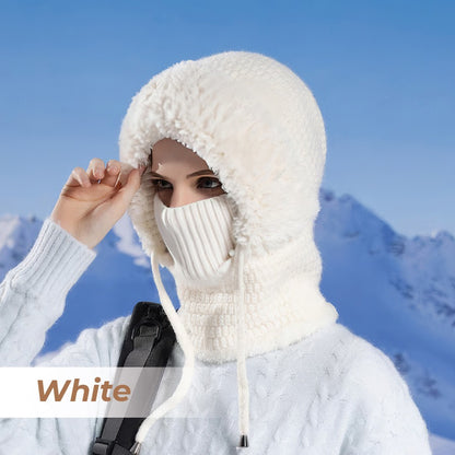 Women’s 3-in-1 Thermal Knit Winter Hood (Hat + Scarf + Face Cover)