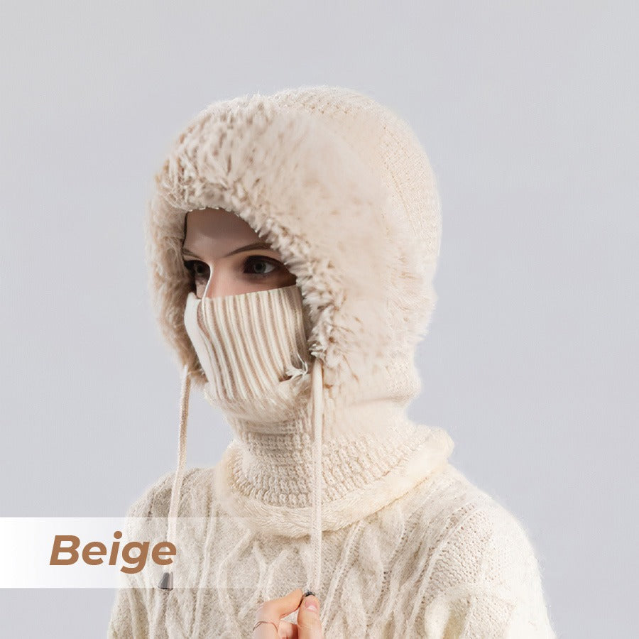 Women’s 3-in-1 Thermal Knit Winter Hood (Hat + Scarf + Face Cover)
