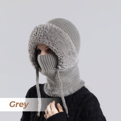 Women’s 3-in-1 Thermal Knit Winter Hood (Hat + Scarf + Face Cover)